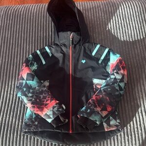 Obermeyer Black and Multicolor Kids Raincoat